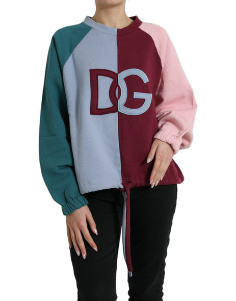 Multicolor Cotton Crewneck Pullover Sweater Multicolor Cotton Crewneck Pullover Sweater