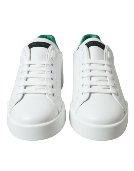 White Green Leather Portofino Sneakers Shoes White Green Leather Portofino Sneakers Shoes