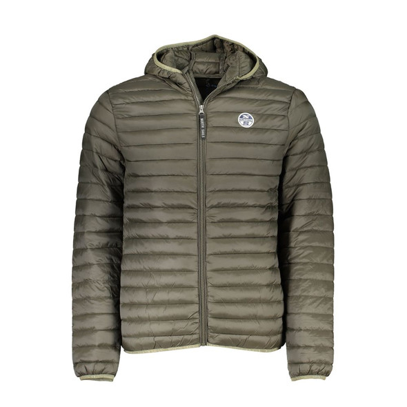Green Polyamide Men Jacket NO-23201 Green Polyamide Men Jacket NO-23201
