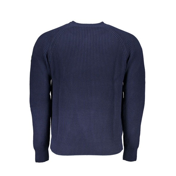 North Sails Blue Cotton Men Sweater NO-23340 North Sails Blue Cotton Men Sweater NO-23340