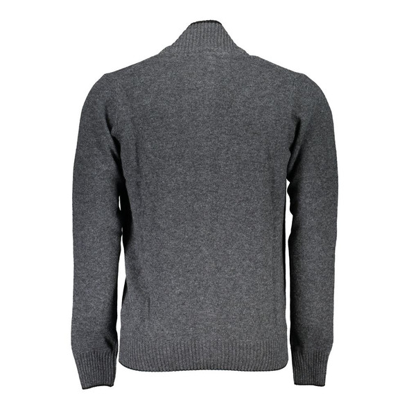 Gray Polyamide Men Cardigan Gray Polyamide Men Cardigan
