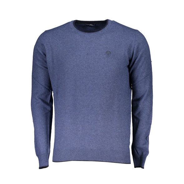 Blue Polyamide Men Sweater NO-23353 Blue Polyamide Men Sweater NO-23353