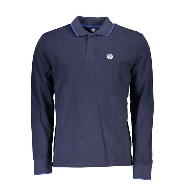 North Sails Blue Cotton Men Polo Shirt North Sails Blue Cotton Men Polo Shirt