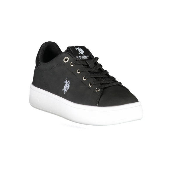 Black Polyester Women Sneaker US-23768 Black Polyester Women Sneaker US-23768