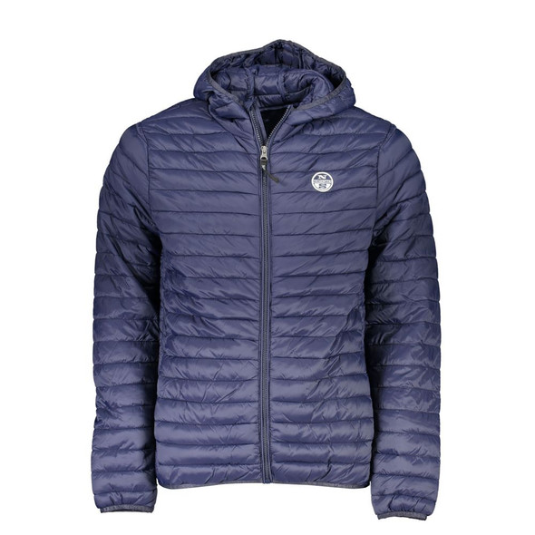 Blue Polyamide Men Jacket NO-23204 Blue Polyamide Men Jacket NO-23204