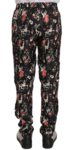 Red Musical Instrument Print Sleepwear Pants Red Musical Instrument Print Sleepwear Pants