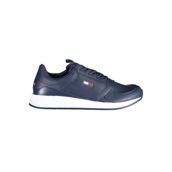 Blue Polyethylene Men Sneaker Blue Polyethylene Men Sneaker