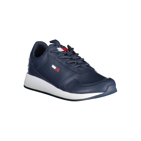 Blue Polyethylene Men Sneaker Blue Polyethylene Men Sneaker