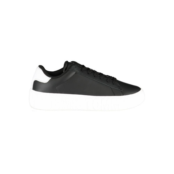 Black Polyethylene Men Sneaker TO-25016 Black Polyethylene Men Sneaker TO-25016