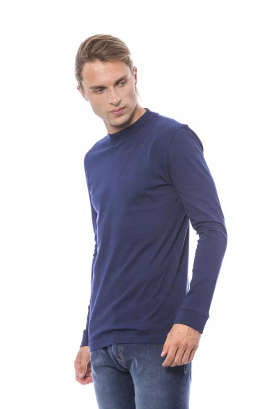 Blue Cotton Men Sweater Blue Cotton Men Sweater