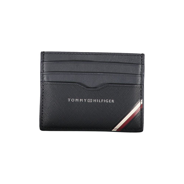 Tommy Hilfiger Blue Leather Men Wallet TO-25972 Tommy Hilfiger Blue Leather Men Wallet TO-25972