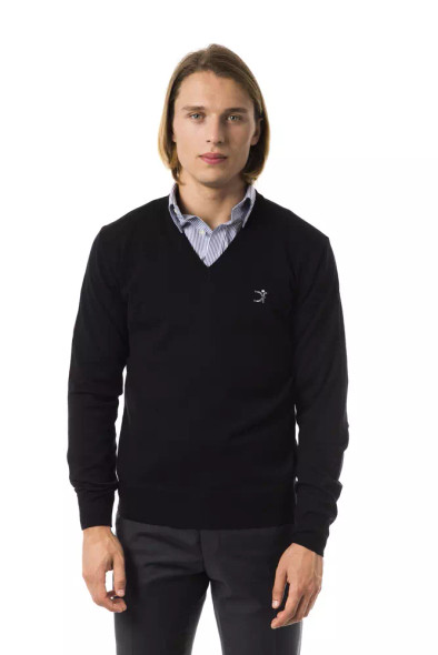 Black Merino Wool Men Sweater Black Merino Wool Men Sweater