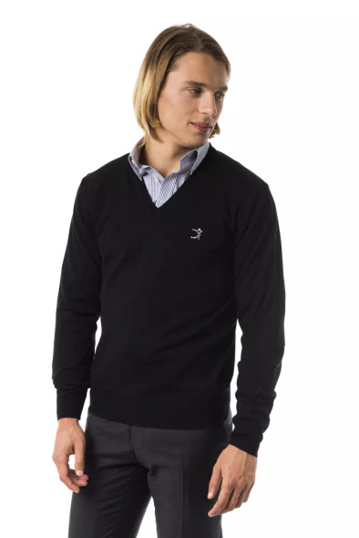 Black Merino Wool Men Sweater Black Merino Wool Men Sweater