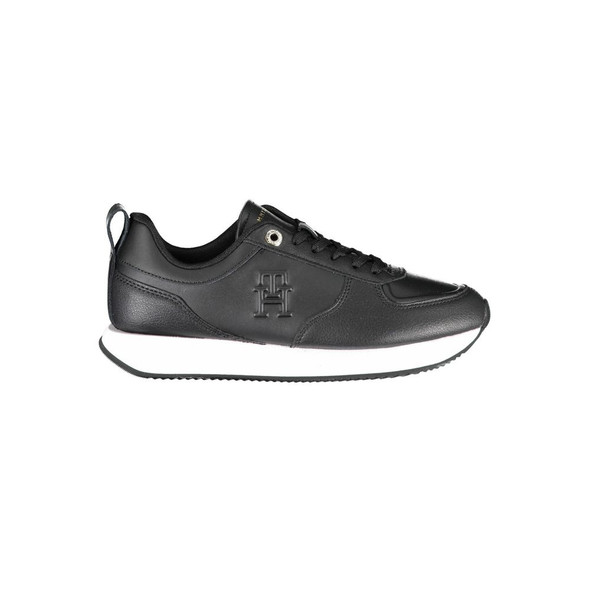 Black Leather Women Sneaker TO-26141 Black Leather Women Sneaker TO-26141