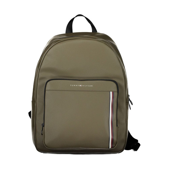 Tommy Hilfiger Green Polyethylene Men Backpack Tommy Hilfiger Green Polyethylene Men Backpack