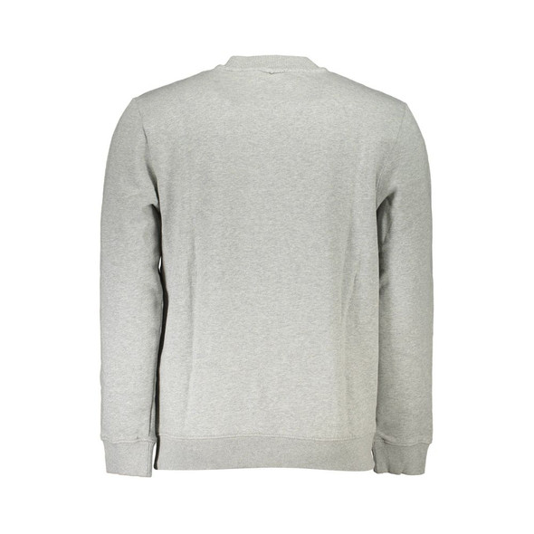 Napapijri Gray Cotton Men Sweater NA-26388 Napapijri Gray Cotton Men Sweater NA-26388