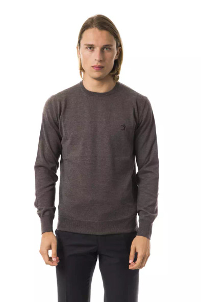 Gray Merino Wool Men Sweater UO-7818 Gray Merino Wool Men Sweater UO-7818