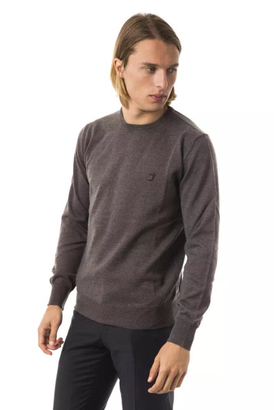Gray Merino Wool Men Sweater UO-7818 Gray Merino Wool Men Sweater UO-7818