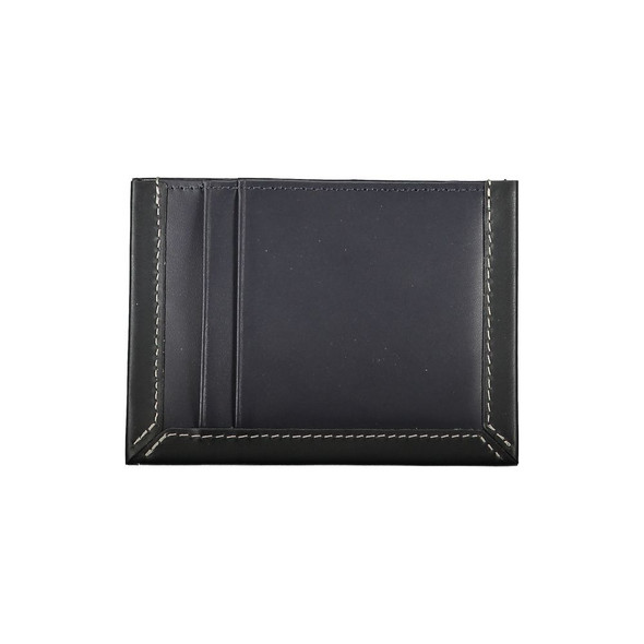Sleek Blue Leather Card Holder with Contrast Detail Sleek Blue Leather Card Holder with Contrast Detail