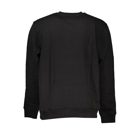 Sleek Black Cotton Crew Neck Sweatshirt Sleek Black Cotton Crew Neck Sweatshirt