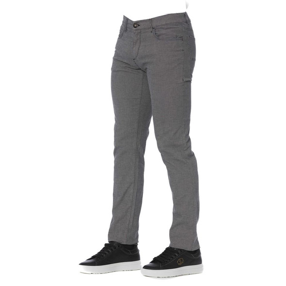 Trussardi Jeans Gray Cotton Men Pant Trussardi Jeans Gray Cotton Men Pant
