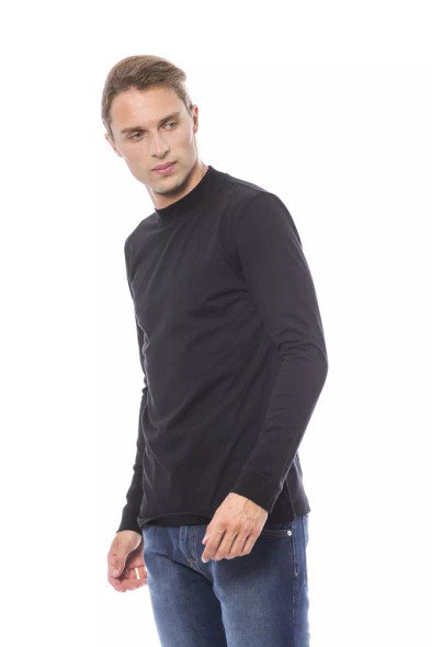 Black Cotton Men's Sweater Black Cotton Men's Sweater