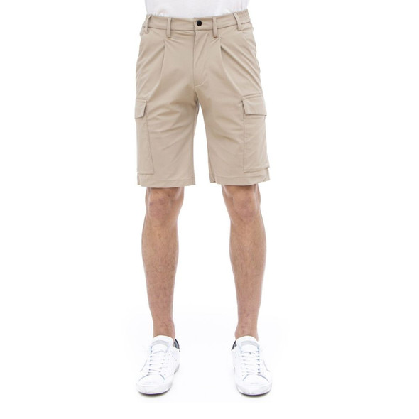 Beige Stretch Bermuda Cargo Shorts Beige Stretch Bermuda Cargo Shorts