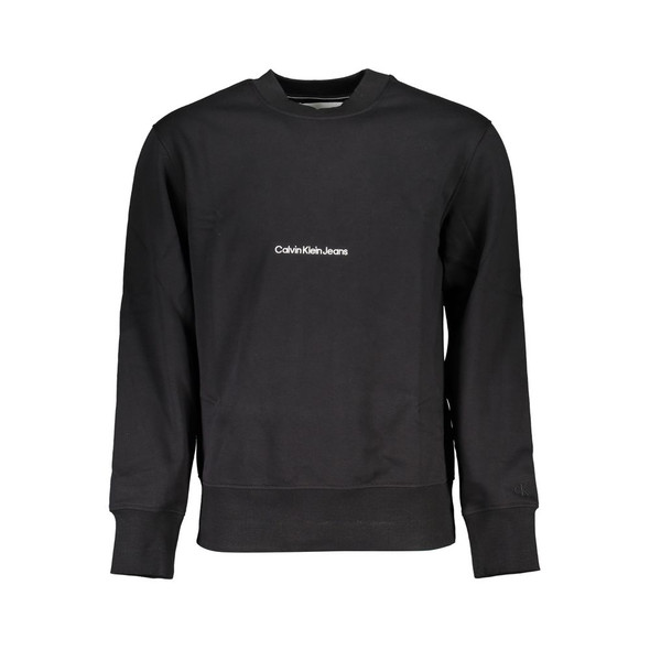 Calvin Klein Sleek Black Crew Neck Fleece Sweatshirt Calvin Klein Sleek Black Crew Neck Fleece Sweatshirt