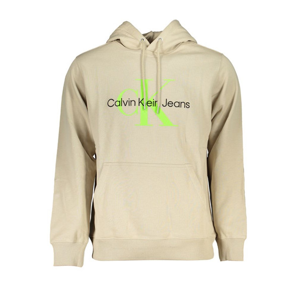 Beige Hooded Cotton Sweatshirt Beige Hooded Cotton Sweatshirt