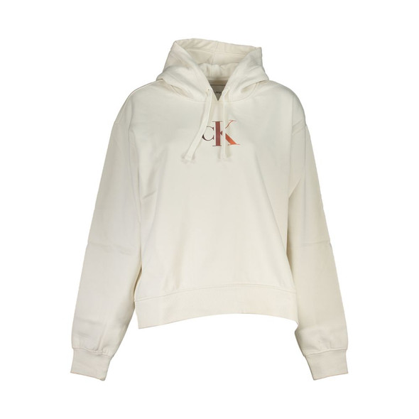 Chic White Fleece Hooded Sweatshirt Chic White Fleece Hooded Sweatshirt
