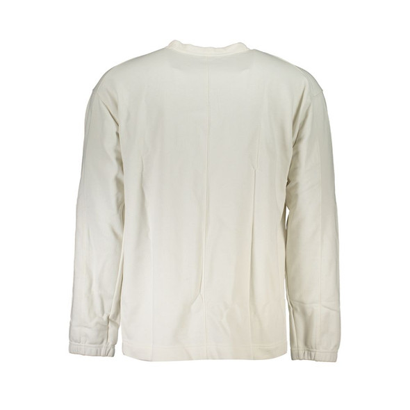 Elegant Crew Neck Sweater with Brushed Logo Elegant Crew Neck Sweater with Brushed Logo