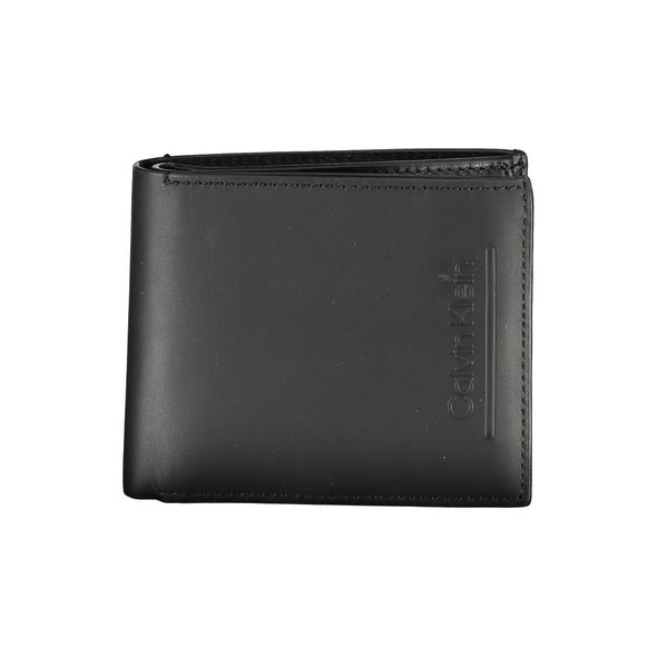 Black Leather RFID Wallet with Coin Purse Black Leather RFID Wallet with Coin Purse