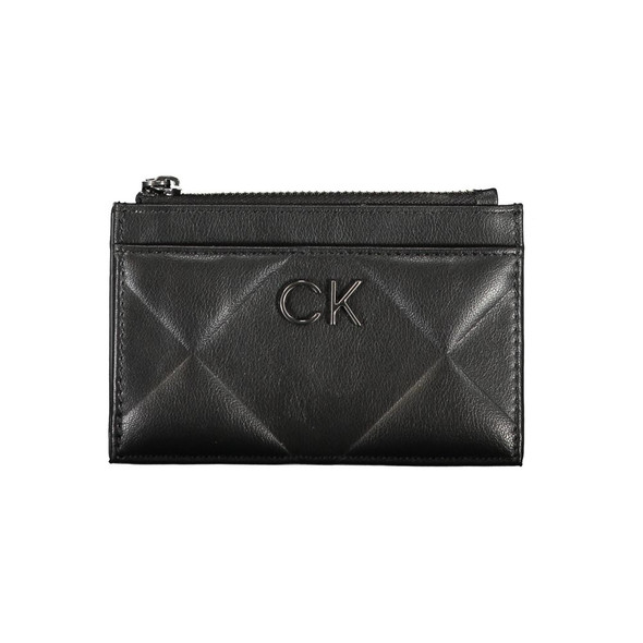 Sleek Black Zip Wallet with Contrast Detailing Sleek Black Zip Wallet with Contrast Detailing