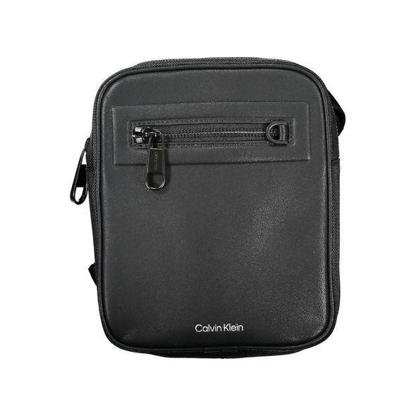Sleek Black Shoulder Bag with Contrasting Details CA-26053 Sleek Black Shoulder Bag with Contrasting Details CA-26053