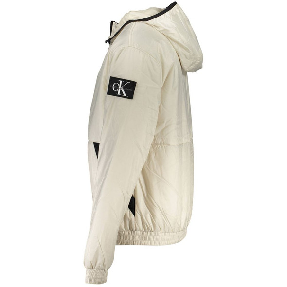 Elegant Beige Hooded Jacket – Timeless Outerwear Elegant Beige Hooded Jacket – Timeless Outerwear