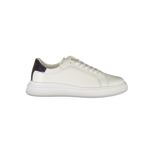 Sleek White Contrast Lace-Up Sneakers Sleek White Contrast Lace-Up Sneakers