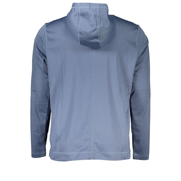 Elegant Blue Hooded Sweatshirt - Men's Sports Chic Elegant Blue Hooded Sweatshirt - Men's Sports Chic