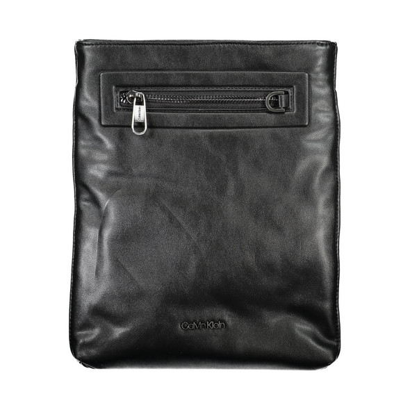 Sleek Black Shoulder Bag with Contrast Details Sleek Black Shoulder Bag with Contrast Details