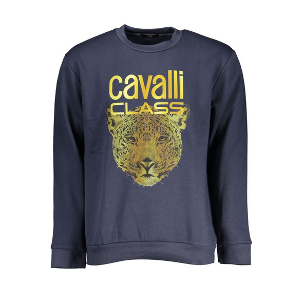 Elegant Crew Neck Fleece Sweatshirt in Blue Elegant Crew Neck Fleece Sweatshirt in Blue
