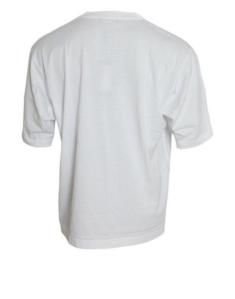 White Cotton Short Sleeves Crewneck T-shirt White Cotton Short Sleeves Crewneck T-shirt