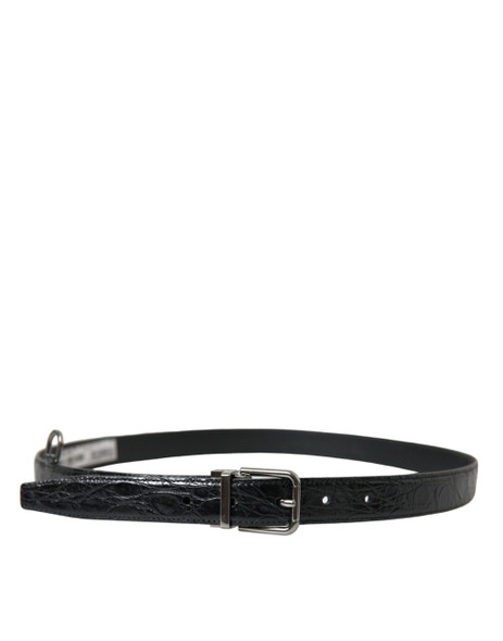 Black Leather Silver Metal Buckle Belt Black Leather Silver Metal Buckle Belt
