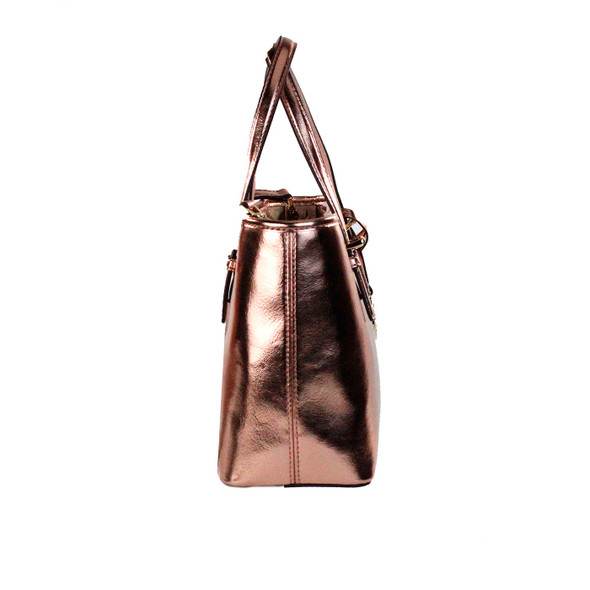 Michael Kors Jet Set Primrose Metallic XS Carryall Top Zip Tote Bag Purse Michael Kors Jet Set Primrose Metallic XS Carryall Top Zip Tote Bag Purse