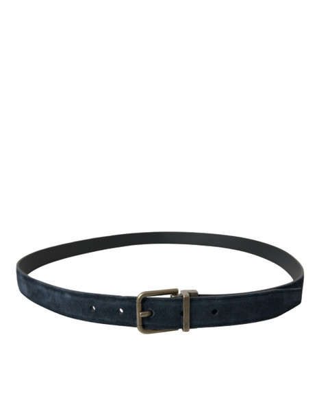 Blue Suede Leather Gold Metal Buckle Belt Blue Suede Leather Gold Metal Buckle Belt