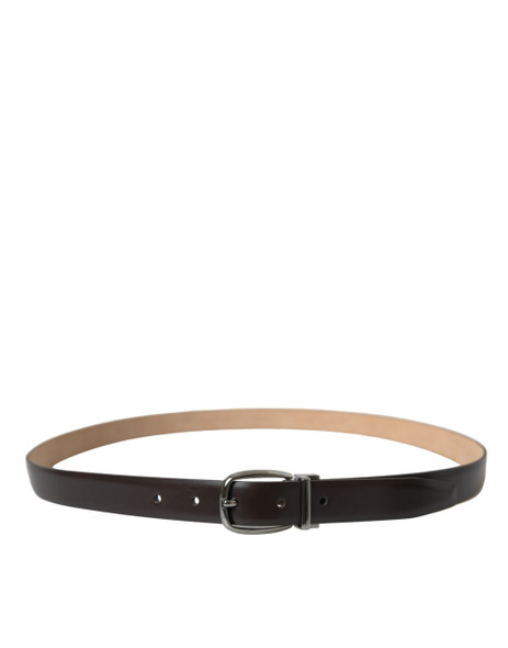 Dark Brown Leather Silver Metal Buckle Belt BEL9123 Dark Brown Leather Silver Metal Buckle Belt BEL9123