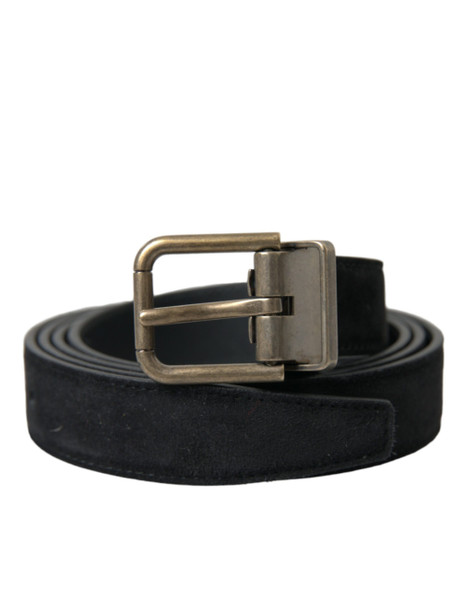 Black Suede Leather Gold Metal Buckle Belt Black Suede Leather Gold Metal Buckle Belt
