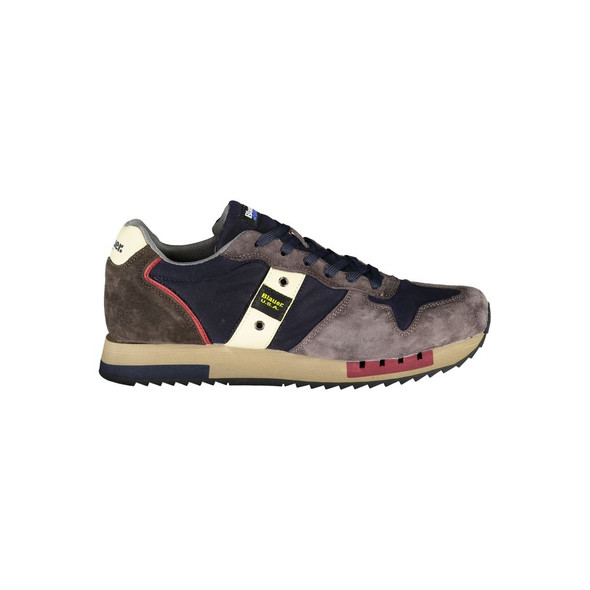 Sleek Blue Designer Sneakers with Contrast Accents Sleek Blue Designer Sneakers with Contrast Accents