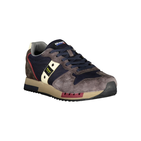 Sleek Blue Designer Sneakers with Contrast Accents Sleek Blue Designer Sneakers with Contrast Accents