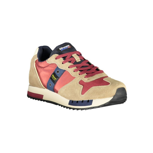 Beige Sports Sneakers with Contrast Accents Beige Sports Sneakers with Contrast Accents