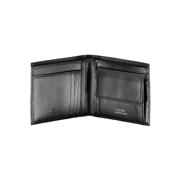 Chic Black Leather Dual-Compartment Wallet Chic Black Leather Dual-Compartment Wallet