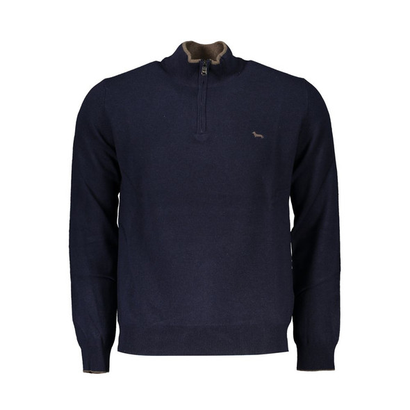 Elegant Contrast Detail Half Zip Sweater Elegant Contrast Detail Half Zip Sweater